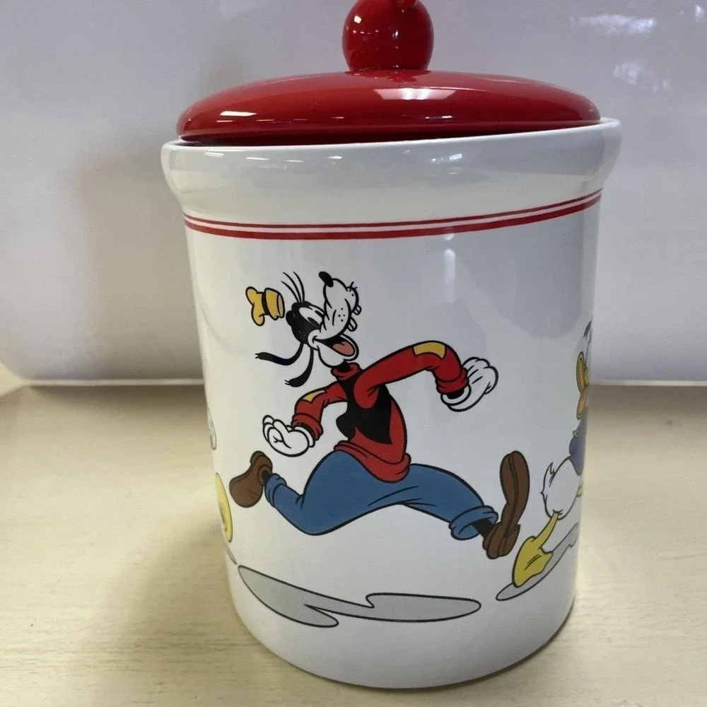 Disney Mickey and Friends Ceramic Kitchen Canister Cookie Jar with Mickey Lid